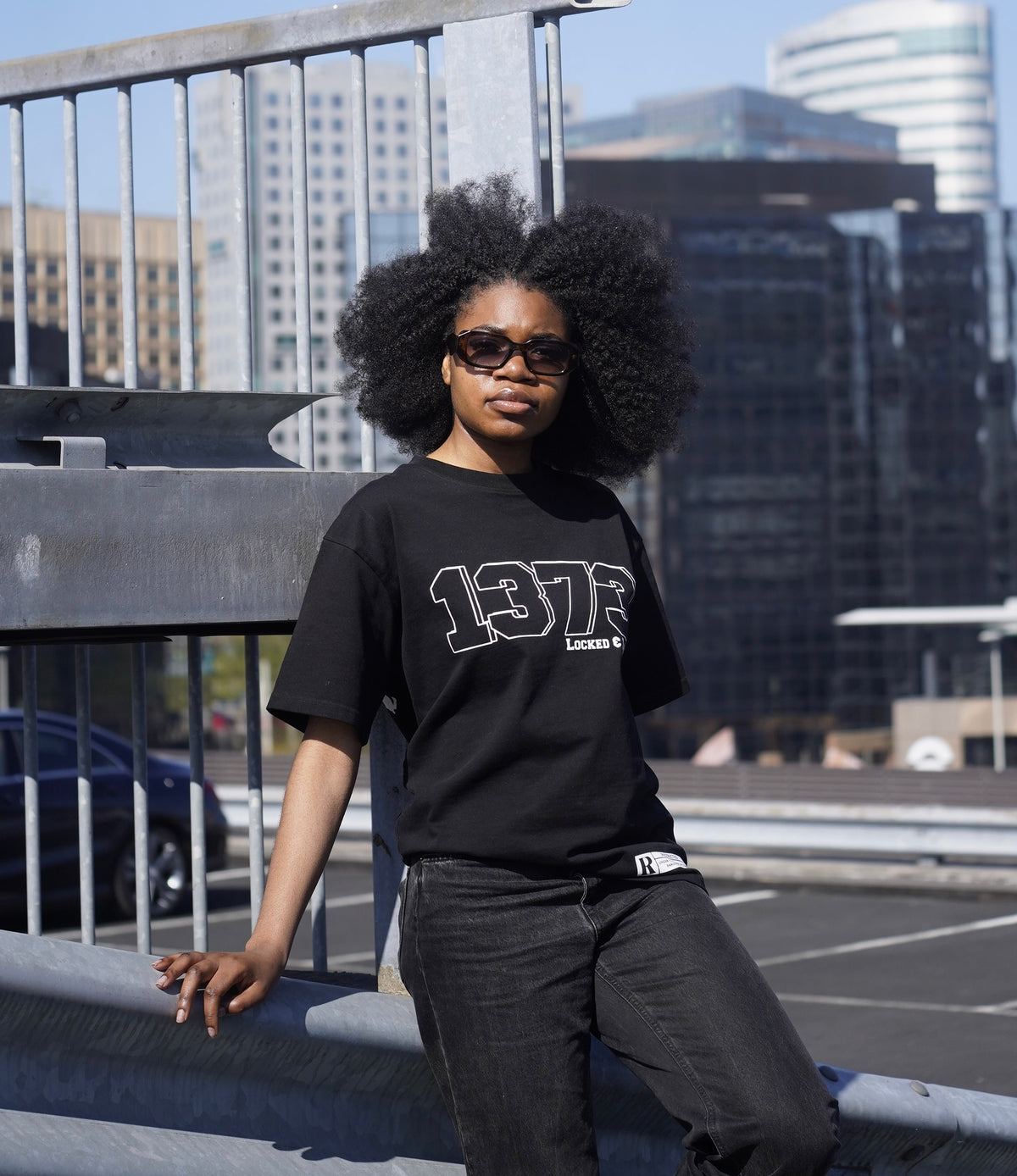 Unisex Oversized black T-Shirt 1373