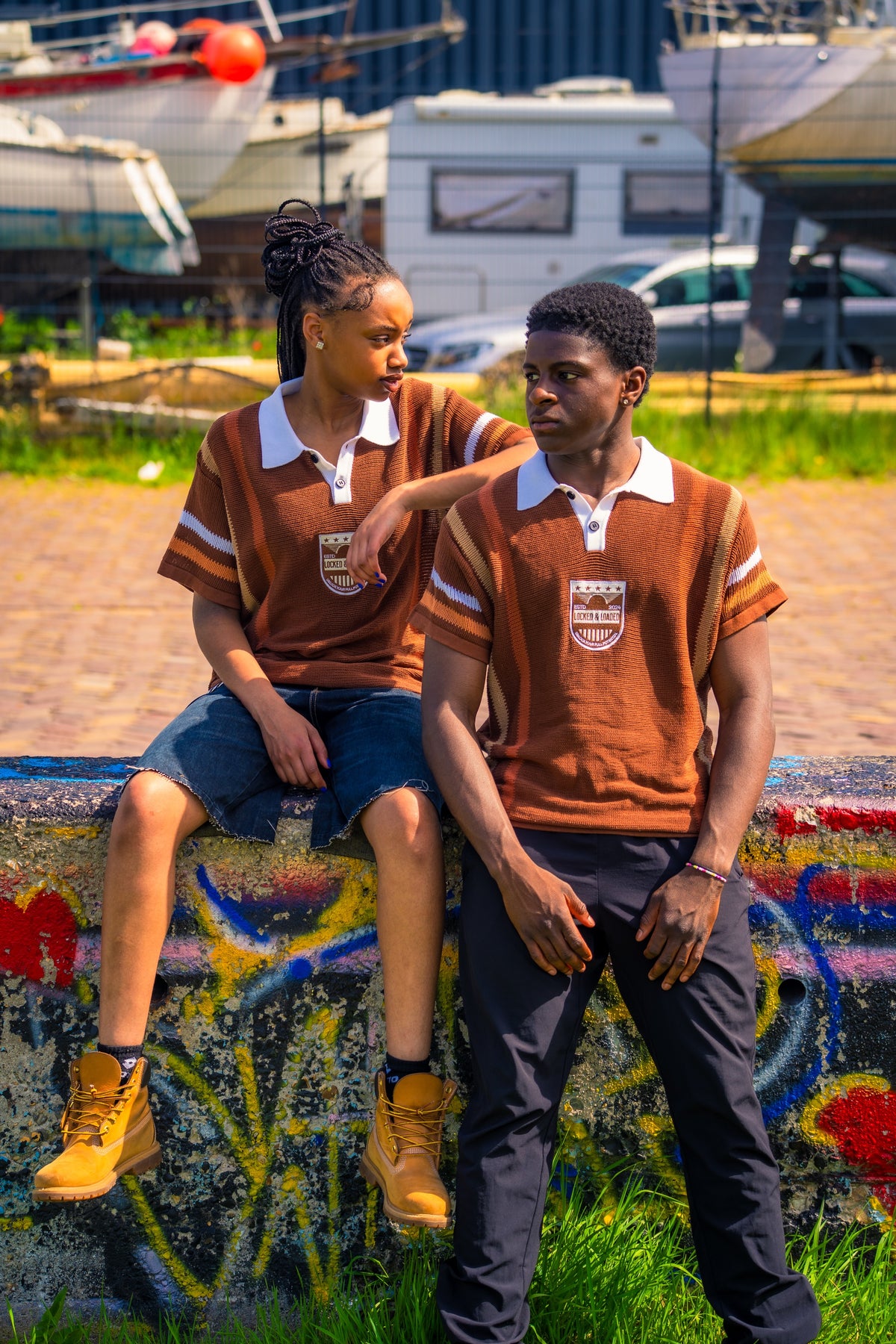 Greezly Brown Knitwear Polo